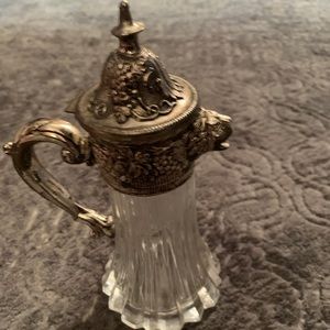 Vintage glass milk holder for coffee or tea